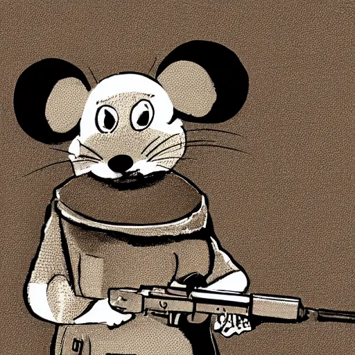 Image similar to a mouse with a gun