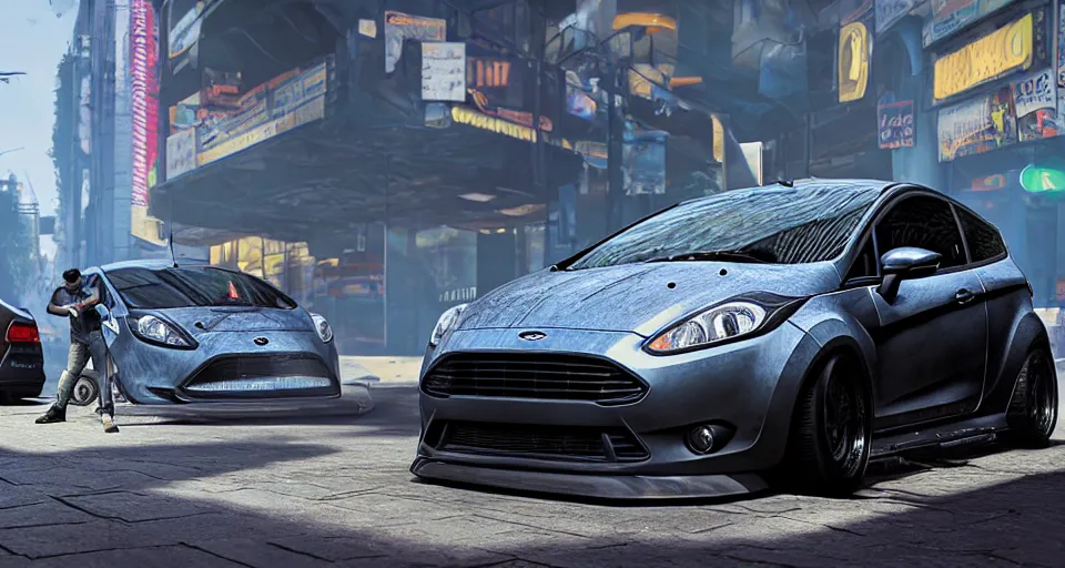 Prompt: highly detailed black ford fiesta modificated by hoonigan in gta v, street in ecuador, happy ambience, stephen bliss, unreal engine, fantasy art by greg rutkowski, loish, rhads, ferdinand knab, makoto shinkai and lois van baarle, ilya kuvshinov, rossdraws, tom bagshaw,