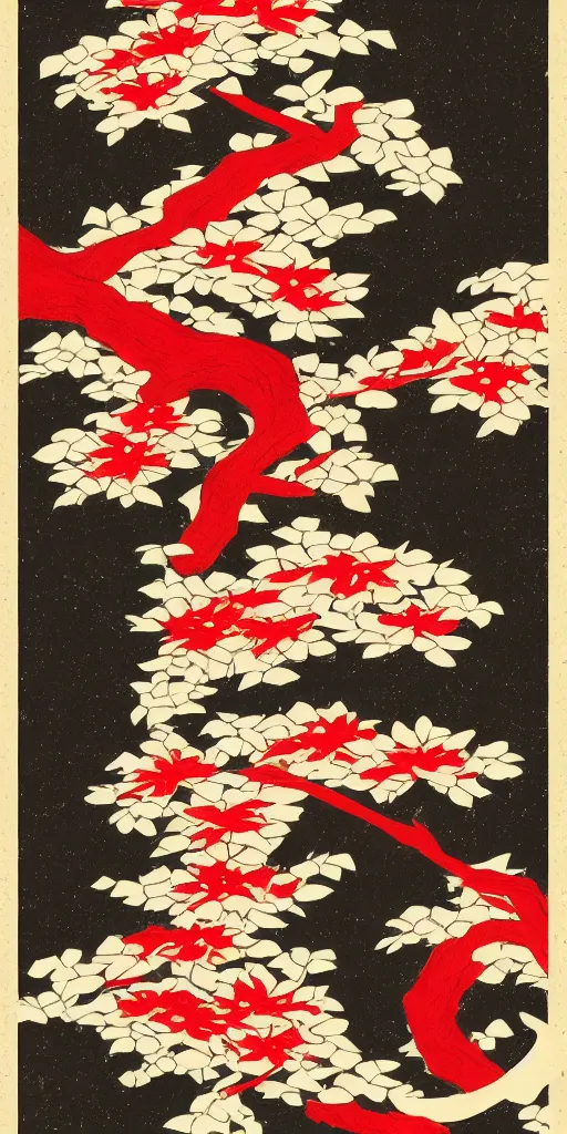 Prompt: hanafuda, a card of hanafuda for january 20 points, trending on behance, concept art, stunning, matte