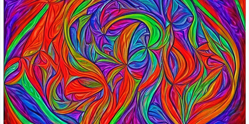 Image similar to fractal painting in style of Alex Grey of a woman's body. Anatomy, energy, colors, high detail