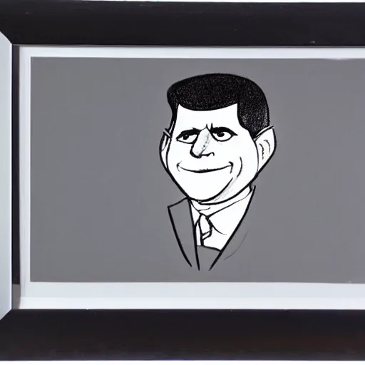 Image similar to milt kahl sketch of john f kennedy