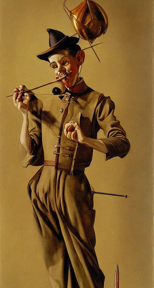 Image similar to pinocchio highly detailed painting by alberto mielgo, j. c. leyendecker