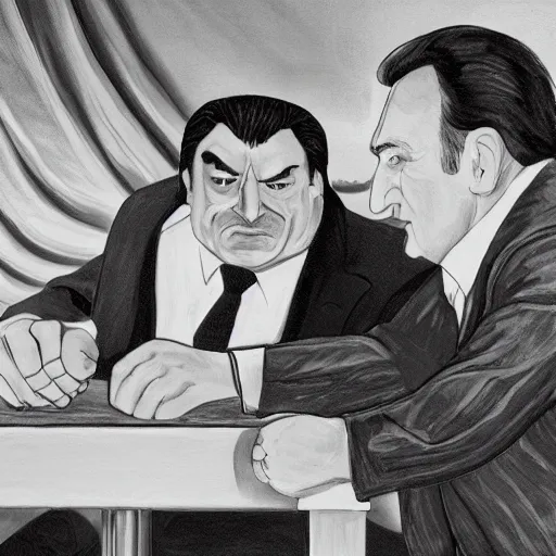 Image similar to Bertie Ahern arm wrestling Steven segal photorealistic in the style of a ansel adams