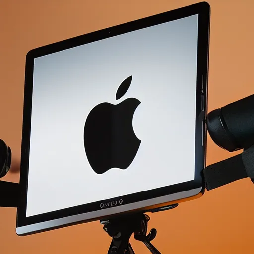 Prompt: apple online kissing device, product photo, studio lighting, 8k