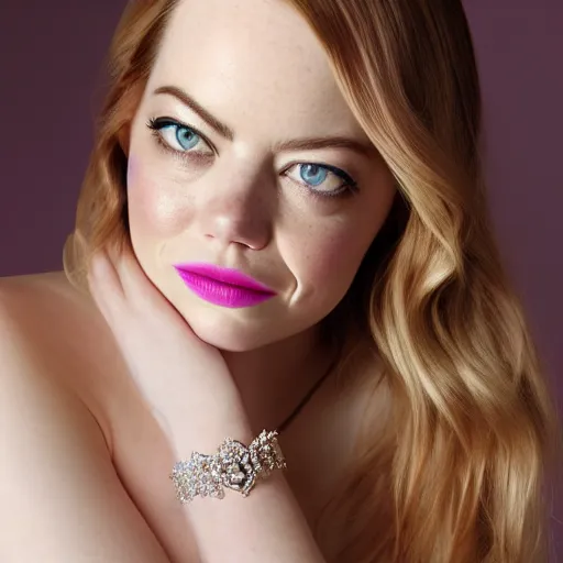 Prompt: emma stone with jewellary crown princess, sensual, beautiful soft light failling on her face, studio photography, nikon 3 5 mm portrait photography, ultra realistic