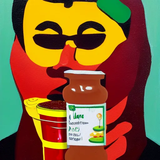 self portrait, condiments on canvas (but I ran out of | Stable ...