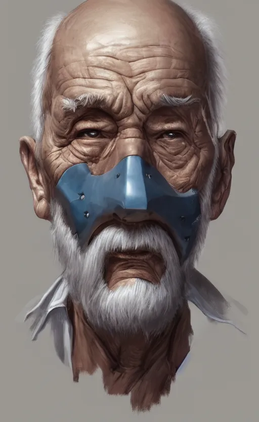 Prompt: old man doing with mask, do what we can, then leave it to god, non fiction, baroque, confident, consistency, elegant, highly detailed, 8 k uhd, digital painting, artstation, concept art, matte, sharp focus, illustration, art by artgerm and paul lung and samuel silva