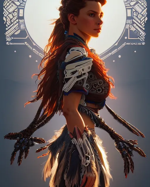 Image similar to symmetry!! portrait of a horizon zero dawn machine, intricate, elegant, highly detailed, digital painting, artstation, concept art, smooth, sharp focus, illustration, art by artgerm and greg rutkowski and alphonse mucha, 8 k