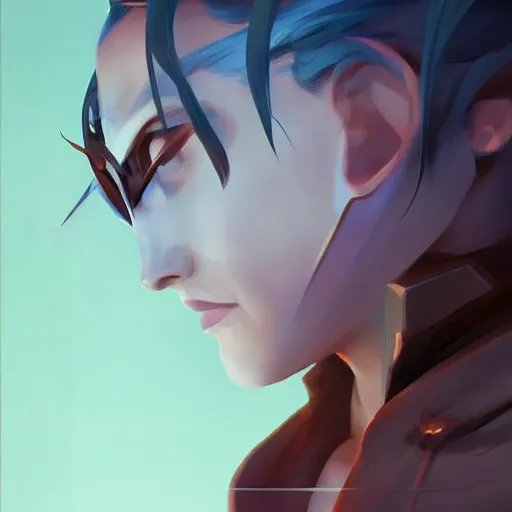 Image similar to face icon stylized minimalist magic : the gathering, loftis, cory behance hd by jesper ejsing, by rhads, makoto shinkai and lois van baarle, ilya kuvshinov, rossdraws global illumination