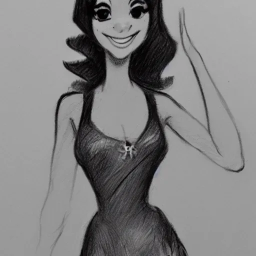 Image similar to milt kahl pencil sketch of victoria justice disney style