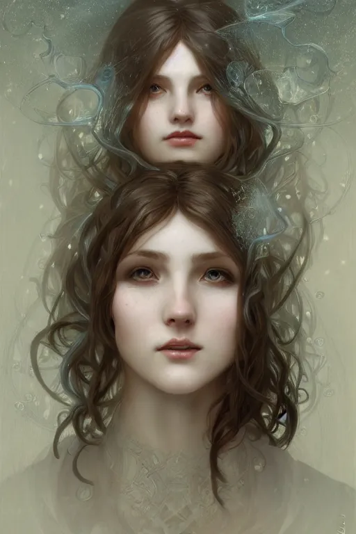 Image similar to beautiful and victorian and holy and divine and elite young medieval female white knight portrait +shinny eyes+front face with light flowing hair, ultradetail face, art and illustration by tian zi and craig mullins and WLOP and alphonse mucha, fantasy, intricate complexity, human structure, human anatomy, fantasy character concept, watermark, blurry, hyperrealism 8k