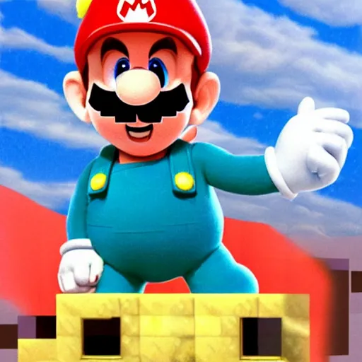 Image similar to Donald trump in Super mario 64