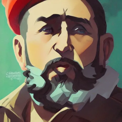 Prompt: greg manchess painting of fidel castro as an overwatch character, profile picture, matte painting, bold shapes, hard edges, street art, trending on artstation, by huang guangjian and gil elvgren and sachin teng