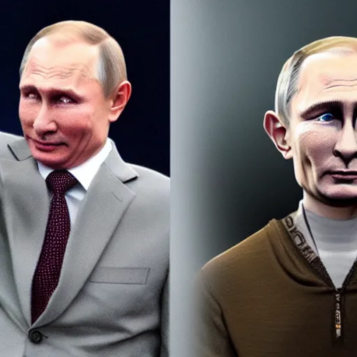 Prompt: Vladimir Putin cosplaying as Dobby