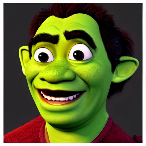 Image similar to Markiplier as a character in the movie Shrek, 3d render, 4k, detailed