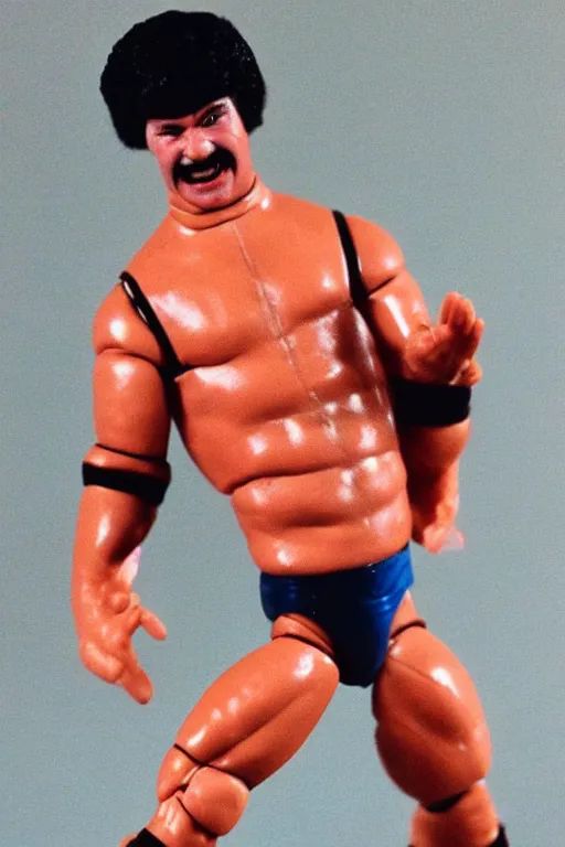 Prompt: mark mcgowan as a 1 9 8 0 s wrestling action figure