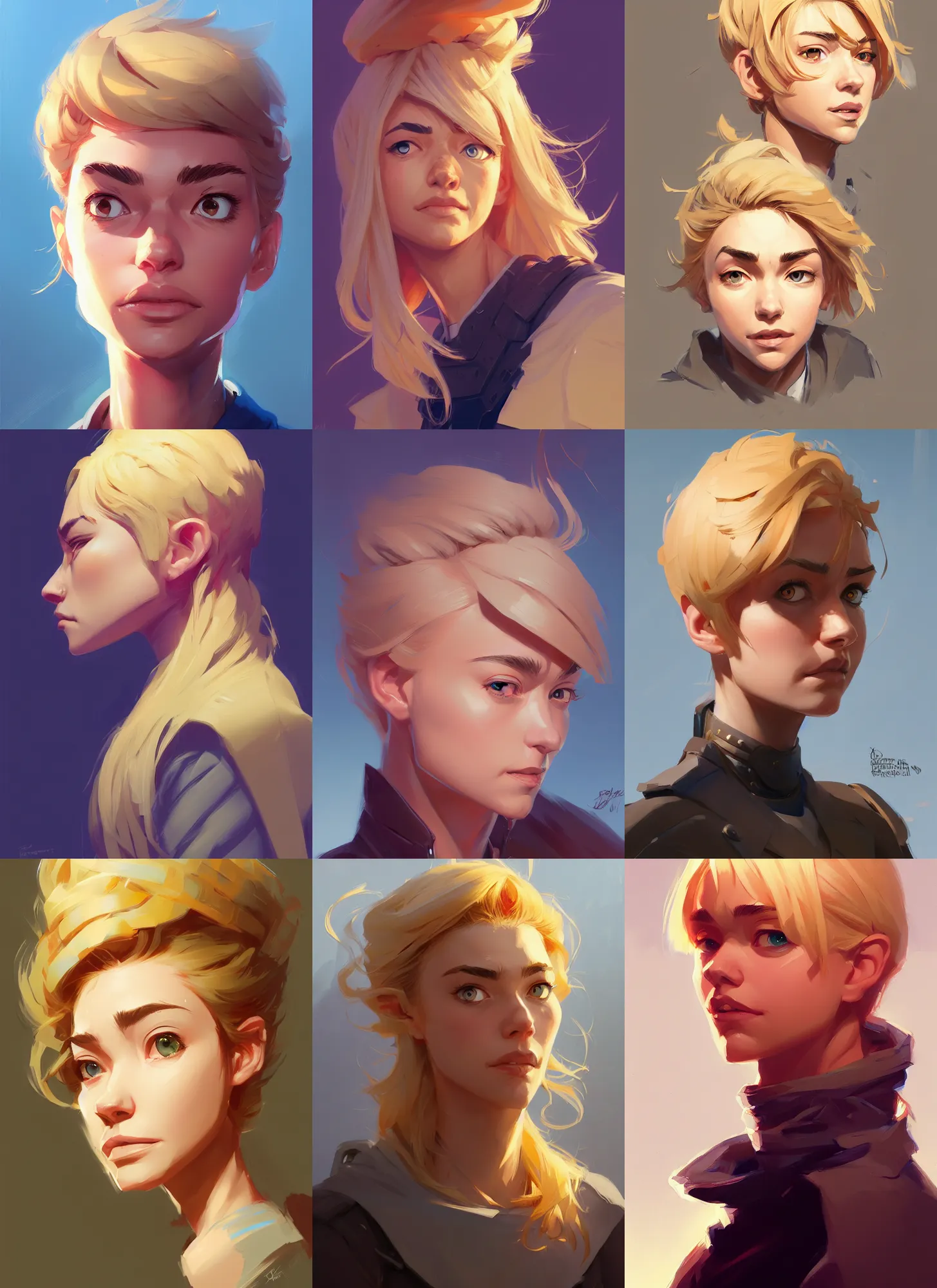 Prompt: just one head, portrait, Imogen Poots Paladin, blonde hair, official fanart behance hd artstation by Jesper Ejsing, by RHADS and Makoto Shinkai and Lois van baarle and ilya kuvshinov and rossdraws