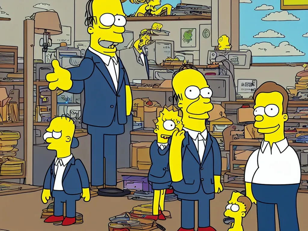 Prompt: Saul Goodman as a character in The Simpsons