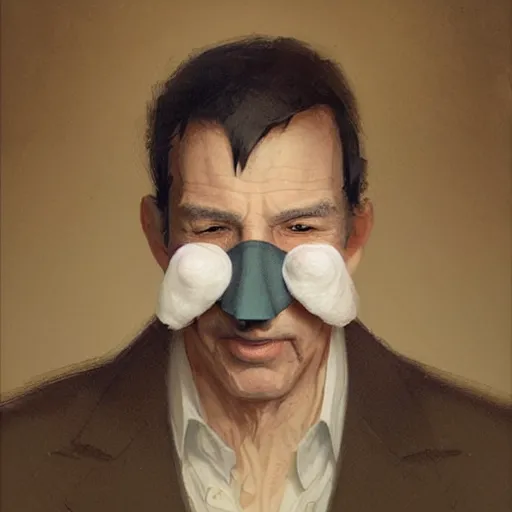 Image similar to portrait of character with his nose removed with his nose removed with his nose removed with his nose removed with his nose removed with his nose removed, by Greg rutkowski