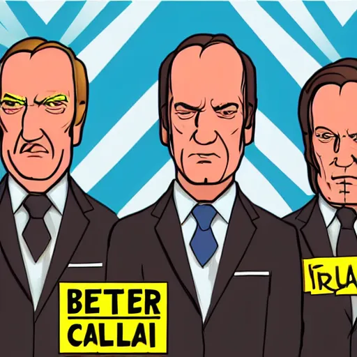 Image similar to better call saul, flat illustration