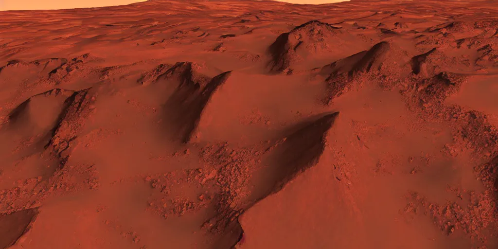 Prompt: busts of queens and empresses carved into a red mountain range on mars, sci - fi, landscape, fantasy