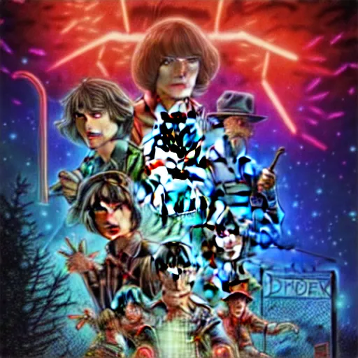 Prompt: stranger things game icon design, 4 d game fanart cgsociety by dan mumford, by josephine wall, dan witz and lois van baarle, ilya kuvshinov, rossdraws global illumination