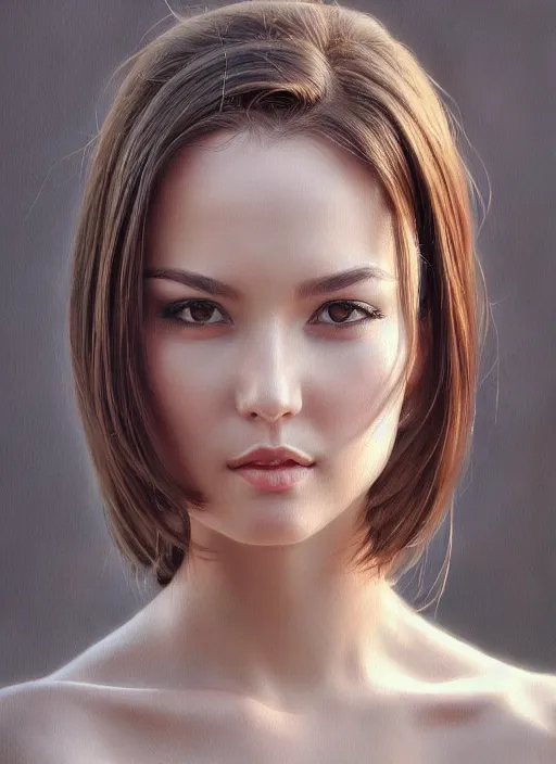 Image similar to photo of a gorgeous young woman in the style of stefan kostic, realistic, sharp focus, 8k high definition, insanely detailed, intricate, elegant, art by stanley lau and artgerm