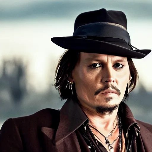 Prompt: jonny depp doing jonny depp things, cinematic still, movie still, hyper detailed, 8 k, 9 0 0 0 k, bokeh