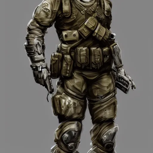 Image similar to full body of a humanoid german shepherd beast - man in military style, highly detailed portrait, digital painting, artstation, concept art, smooth, sharp foccus ilustration, artstation hq