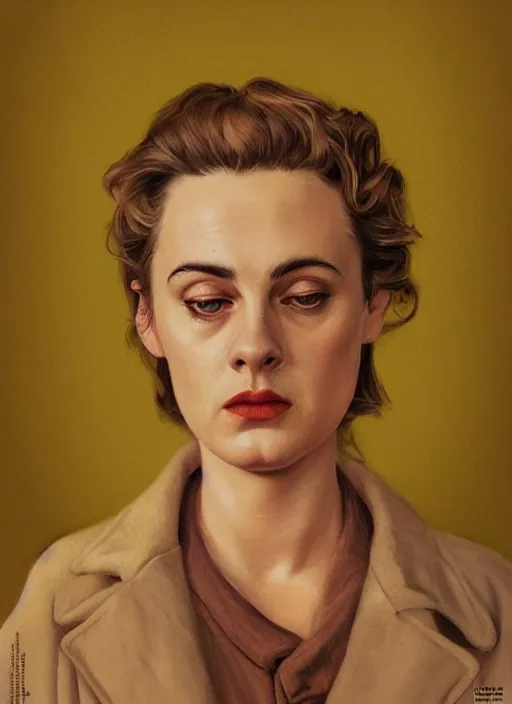 Image similar to twin peaks movie poster art, portrait of adele haenel, from scene from twin peaks, clean, simple illustration, nostalgic, domestic, highly detailed, digital painting, artstation, concept art, smooth, sharp focus, illustration, artgerm, donato giancola, joseph christian leyendecker, wlop