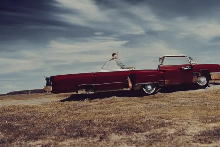 Image similar to Snakeoil Cadillac, Directed by Wim Wenders, Photography by Robby Müller