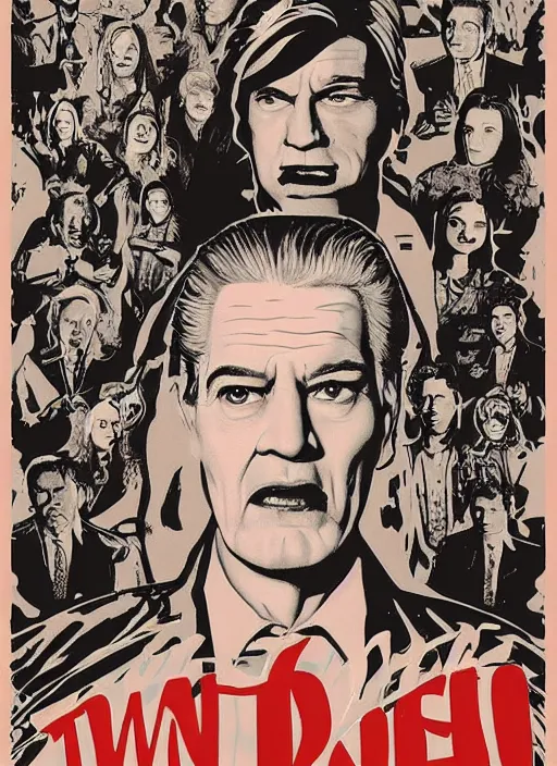 Prompt: twin peaks movie poster art by enric torres - prat