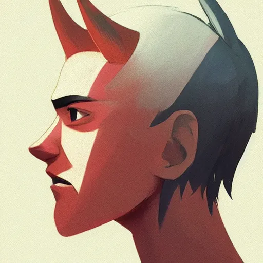 Image similar to face icon stylized minimalist bleach, loftis, cory behance hd by jesper ejsing, by rhads, makoto shinkai and lois van baarle, ilya kuvshinov, rossdraws global illumination