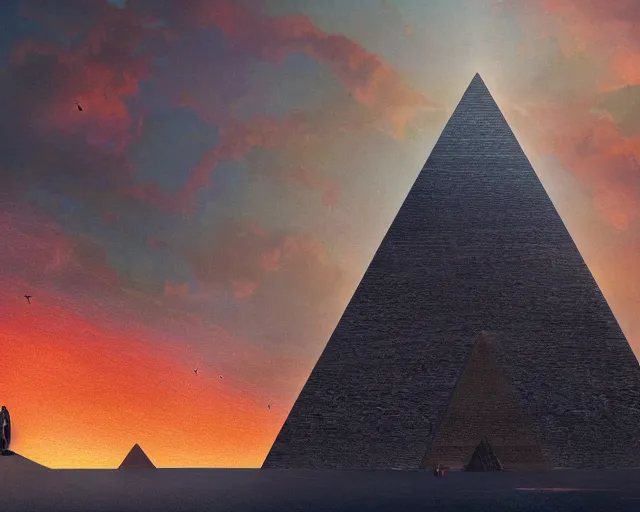 Prompt: pyramid of forgiveness, pyramid of forgiveness, pure joy, dome of wonders, hopeful, flesh and metal, blissful, serene, esoteric, color theory, singularity, sharp focus, by Kurosawa, by Greg Rutkowski, epic tale of the twin sisters, detailed, composition, medieval, transhumanist dancing, god rays, lens flares, dramatic lighting, volumetric lighting, unreal engine, futuristic, hybrid