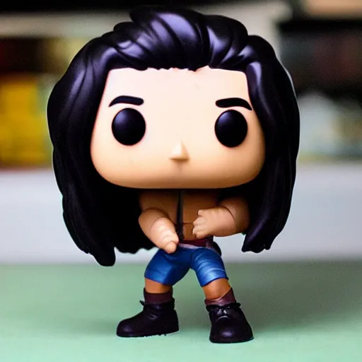 Image similar to a funko pop collectible of Rambo