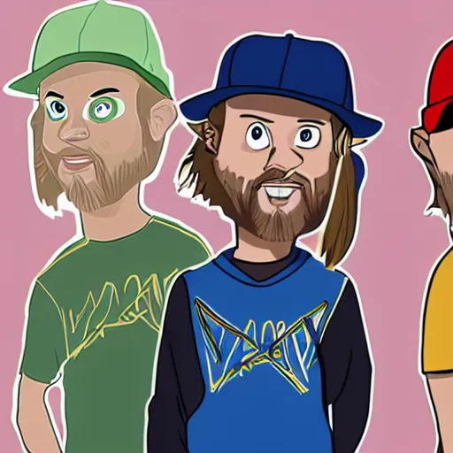 Prompt: chad muska as a cartoon character