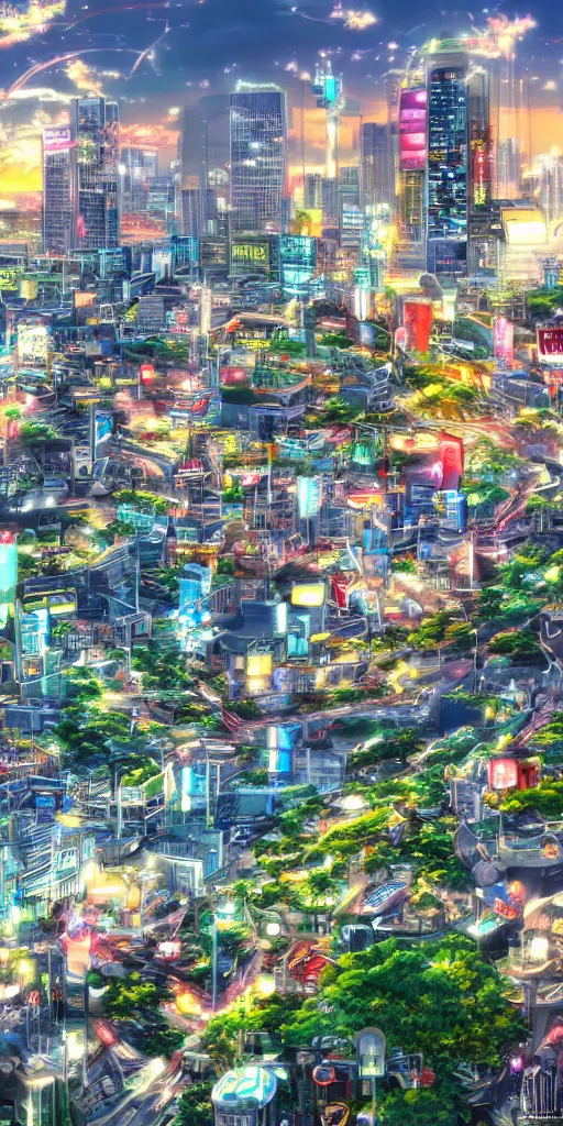 Prompt: , anime tokyo scenery only wallpaper aesthetic, beautiful, hyper realistic