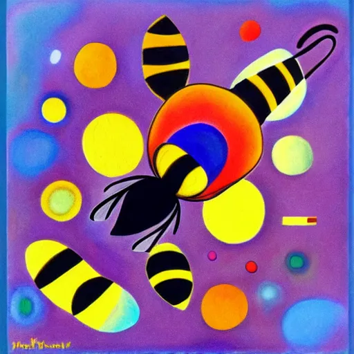 Prompt: bee in the style of kandinsky