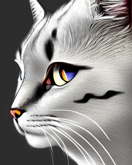 Prompt: cat logo, elegant, highly detailed, digital painting, masterpiece.