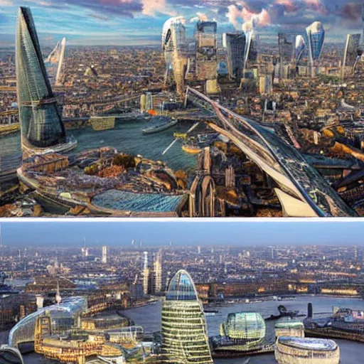 Prompt: London in the year 2120