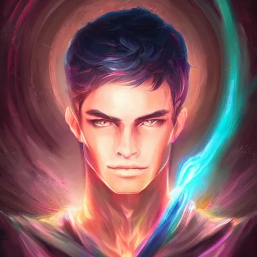 Image similar to a powerful psychic man emitting psychic powers, by ross tran, aesthetic!!, digital painting, intricate,