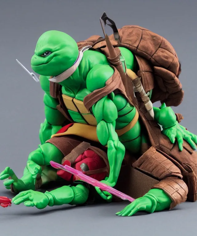 Image similar to packaging for a teenage mutant ninja turtle raphael neca toy