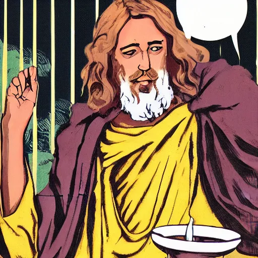 Image similar to cat boy jesus visits uncle sam