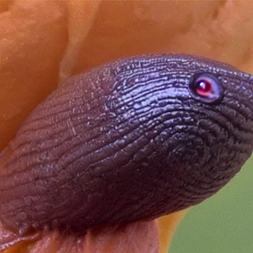 Image similar to a realistic image of a slug that looks like Donald Trump