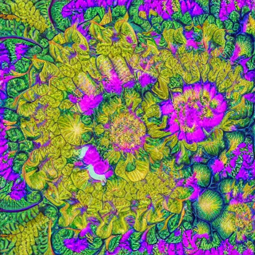 Prompt: a psychedelic fractal moss universe, fractal, mandelbrot, hyperdetailed depth and contrast