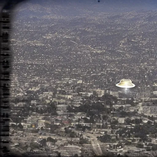 Prompt: A photo still of a ufo of Los Angeles