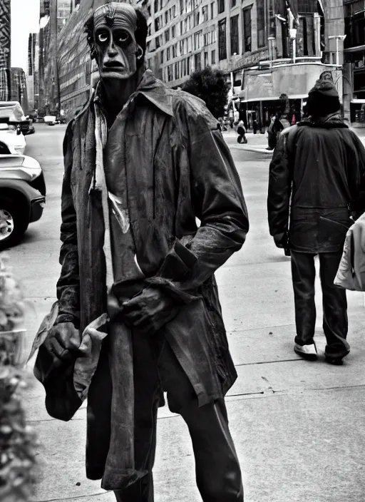 Image similar to Candid street portrait of Frankenstein , Humans of New York, 2011