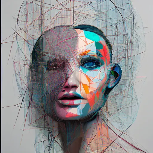 Image similar to abstract 3d female portrait by James Jean and Jason Chan