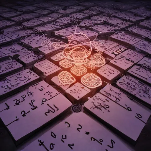 Prompt: A mathematician finds the source of his ideas in a dream, numbers float around with lots of symbols, digital art, cinematic lighting rendered by octane, 8k, detailed, intricate, clean and textures, trending on artstation, treanding on deviantart, trending on cgsociety, pinterest