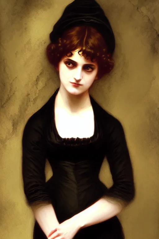 Prompt: dark gothic jane austen, painting by rossetti bouguereau, detailed art, artstation